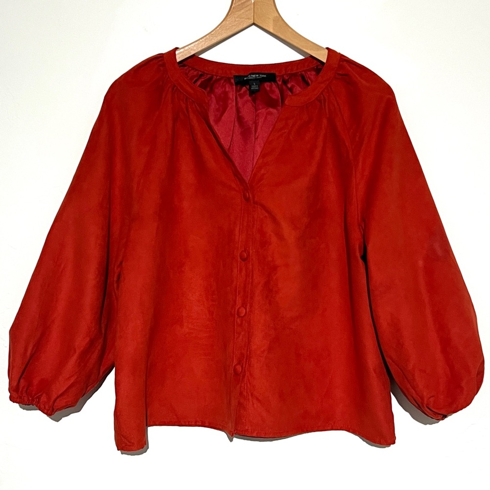 Marc NY Andrew Marc Burnt Orange Blouse
